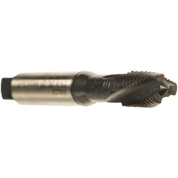 Emuge - 3/8-24 UNF 3 Flute 3BX Plug Spiral Flute Tap - Cobalt, Oxide Finish, 2-15/16" OAL, Left Hand Flute, Right Hand Thread, Series Rekord C - Apex Tool & Supply