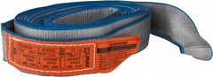 Lift-All - 20' Long x 2" Wide, 3,200 Lb Vertical Capacity, 1 Ply, Polyester Web Sling - 2,500 Lb Choker Capacity, Silver (Color) - Apex Tool & Supply