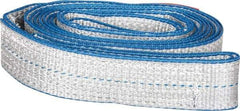 Lift-All - 14' Long x 2" Wide, 3,200 Lb Vertical Capacity, 1 Ply, Polyester Web Sling - 2,500 Lb Choker Capacity, Silver (Color) - Apex Tool & Supply