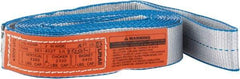 Lift-All - 16' Long x 2" Wide, 3,200 Lb Vertical Capacity, 1 Ply, Polyester Web Sling - 2,500 Lb Choker Capacity, Silver (Color) - Apex Tool & Supply