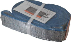 Lift-All - 18' Long x 2" Wide, 3,200 Lb Vertical Capacity, 1 Ply, Polyester Web Sling - 2,500 Lb Choker Capacity, Silver (Color) - Apex Tool & Supply