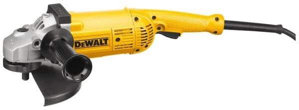 DeWALT - 7 & 9" Wheel Diam, 6,000 RPM, Corded Angle & Disc Grinder - 5/8-11 Spindle, 15 Amps - Apex Tool & Supply