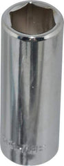 Blackhawk by Proto - 7/16", 3/8" Drive, Deep Hand Socket - 6 Points, 1-13/16" OAL, Chrome Finish - Apex Tool & Supply
