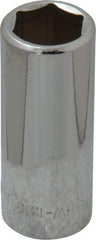 Blackhawk by Proto - 1/2", 3/8" Drive, Deep Hand Socket - 6 Points, 1-7/8" OAL, Chrome Finish - Apex Tool & Supply