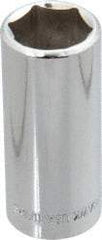 Blackhawk by Proto - 11/16", 3/8" Drive, Deep Hand Socket - 6 Points, 2-13/64" OAL, Chrome Finish - Apex Tool & Supply