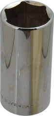 Blackhawk by Proto - 1", 3/8" Drive, Deep Hand Socket - 6 Points, 2-3/4" OAL, Chrome Finish - Apex Tool & Supply