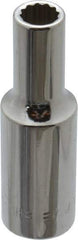 Blackhawk by Proto - 3/8" Drive, Deep Hand Socket - 12 Points, 2-7/64" OAL, Chrome Finish - Apex Tool & Supply