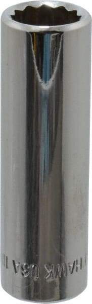 Blackhawk by Proto - 3/8" Drive, Deep Hand Socket - 12 Points, 1-13/16" OAL, Chrome Finish - Apex Tool & Supply