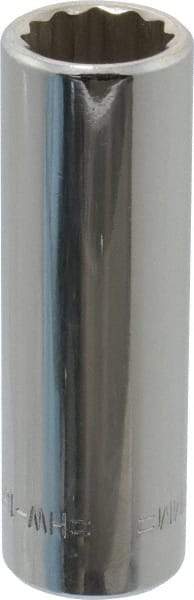 Blackhawk by Proto - 3/8" Drive, Deep Hand Socket - 12 Points, 1-13/16" OAL, Chrome Finish - Apex Tool & Supply