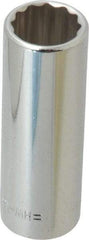 Blackhawk by Proto - 3/8" Drive, Deep Hand Socket - 12 Points, 1-13/16" OAL, Chrome Finish - Apex Tool & Supply
