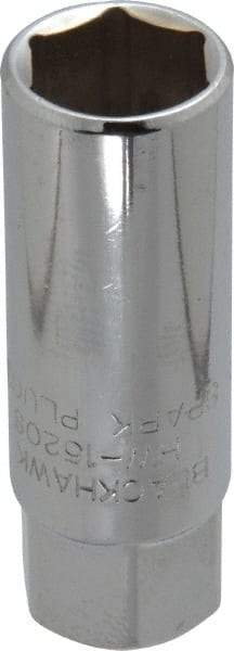 Blackhawk by Proto - 5/8", 3/8" Drive, Spark Plug Hand Socket - 6 Points, 2-1/2" OAL, Chrome Finish - Apex Tool & Supply