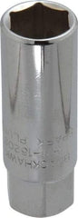 Blackhawk by Proto - 5/8", 3/8" Drive, Spark Plug Hand Socket - 6 Points, 2-1/2" OAL, Chrome Finish - Apex Tool & Supply