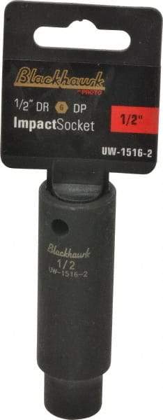 Blackhawk by Proto - 1/2" Drive 1/2" Deep Impact Socket - 6 Points, 3-5/16" OAL - Apex Tool & Supply