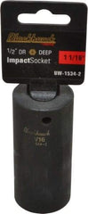 Blackhawk by Proto - 1/2" Drive 1-1/16" Deep Impact Socket - 6 Points, 3-1/2" OAL - Apex Tool & Supply