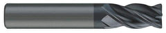 SGS - 9/16", 4 Flute, Single End, Solid Carbide, 0.03" Corner Radius End Mill - 6" OAL, Right Hand Flute, 1-1/8" LOC, Right Hand Cut, 2-1/2" Extended Reach - Apex Tool & Supply