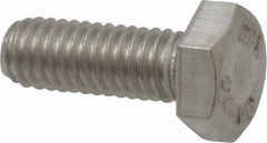 Value Collection - M6x1.00mm Metric Coarse, 16mm Length Under Head Hex Head Cap Screw - Fully Threaded, Grade 316 Stainless Steel, Uncoated, 10mm Hex - Apex Tool & Supply