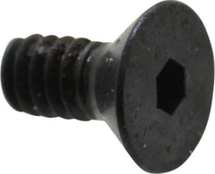 Camcar - #2-56 UNC Hex Socket Drive, 82° Flat Screw - Alloy Steel, Black Oxide Finish, Fully Threaded, 3/16" OAL - Apex Tool & Supply