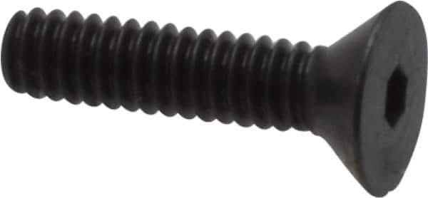 Camcar - #2-56 UNC Hex Socket Drive, 82° Flat Screw - Alloy Steel, Black Oxide Finish, Fully Threaded, 3/8" OAL - Apex Tool & Supply
