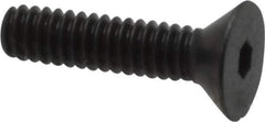 Camcar - #2-56 UNC Hex Socket Drive, 82° Flat Screw - Alloy Steel, Black Oxide Finish, Fully Threaded, 3/8" OAL - Apex Tool & Supply