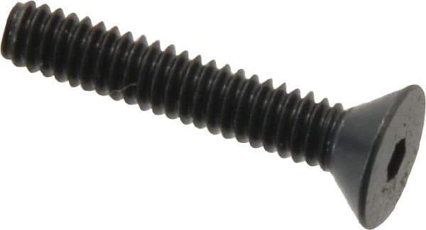 Camcar - #2-56 UNC Hex Socket Drive, 82° Flat Screw - Alloy Steel, Black Oxide Finish, Fully Threaded, 1/2" OAL - Apex Tool & Supply
