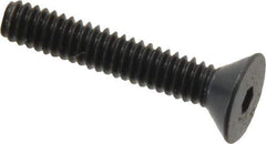 Camcar - #2-56 UNC Hex Socket Drive, 82° Flat Screw - Alloy Steel, Black Oxide Finish, Fully Threaded, 1/2" OAL - Apex Tool & Supply
