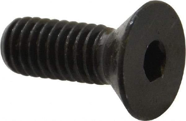 Made in USA - 5/16-18 UNC Hex Socket Drive, 82° Flat Screw - Alloy Steel, Black Oxide Finish, Fully Threaded, 7/8" OAL - Apex Tool & Supply