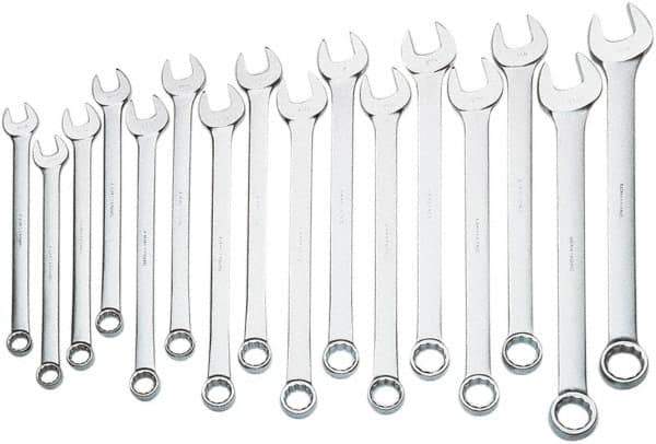 Proto - 16 Piece, 1-5/16" to 2-1/2", 12 Point Combination Wrench Set - Inch Measurement Standard, Satin Finish, Comes in Box - Apex Tool & Supply