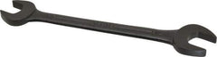 Armstrong - 3/4" x 7/8" Standard Open End Wrench - 9-3/4" OAL, Double End, Black Finish, 15° Head Angle - Apex Tool & Supply