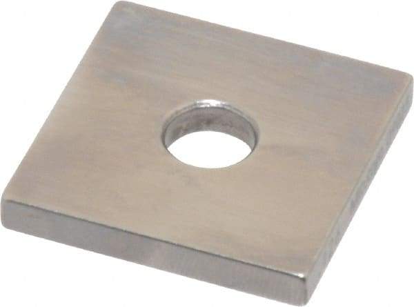 Mitutoyo - 0.126" Square Steel Gage Block - Accuracy Grade 0, Includes Certificate of Inspection - Apex Tool & Supply