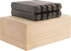 Made in USA - 10 Piece, 3/16" Character Steel Stamp Set - Double Digit Figures, Double Digits - Apex Tool & Supply