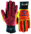 Synthetic Leather Double Palm Reinforced Red PVC PalmGloves 2XL - Apex Tool & Supply