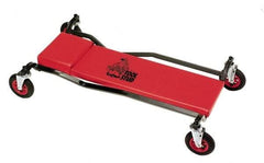 Whiteside - 360 Lb Capacity, 4 Wheel Heavy-Duty Creeper with Pneumatic Wheels - Steel, 40" Long x 7-7/8" High x 24" Wide - Apex Tool & Supply