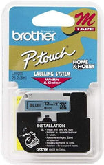 Brother - 1/2" Wide, Blue Tape Cassette - For Label Maker - Apex Tool & Supply