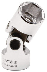 Proto - 1/2" Drive, Standard Hand Socket - 6 Points, 2-9/16" OAL, Chrome Vanadium, Chrome Finish - Apex Tool & Supply
