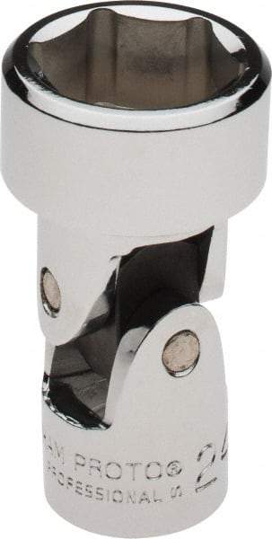 Proto - 1/2" Drive, Standard Hand Socket - 6 Points, 2-9/16" OAL, Chrome Vanadium, Chrome Finish - Apex Tool & Supply