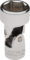 Proto - 1/2" Drive, Standard Hand Socket - 6 Points, 2-9/16" OAL, Chrome Vanadium, Chrome Finish - Apex Tool & Supply