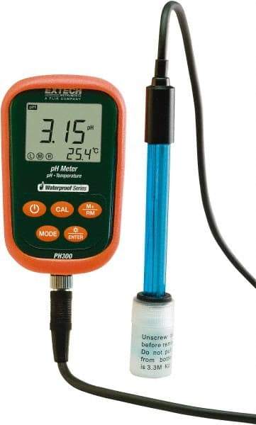 Extech - -2 to 19.99 pH, pH/mV/Temp Meter - 212°F - Apex Tool & Supply