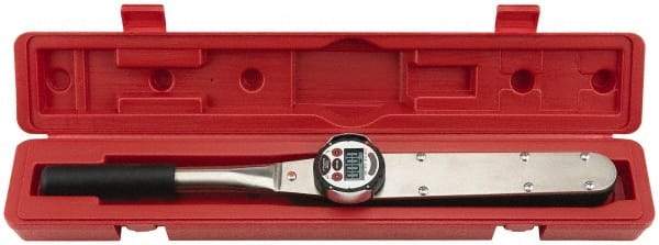 Proto - 1" Drive Electronic Digital Torque Wrench - 133 N/m to 1,335 N/m Torque, 77" OAL, 1 N/m Graduation, Fixed Head - Apex Tool & Supply