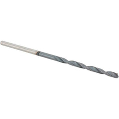 SGS - #54 118° Solid Carbide Jobber Drill - AlTiN Finish, Right Hand Cut, Spiral Flute, Straight Shank, 1-1/2" OAL, Four Facet Point - Apex Tool & Supply