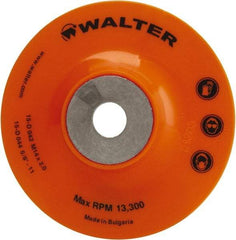 WALTER Surface Technologies - 4-1/2" Diam Disc Backing Pad - 5/8-11 Thread - Apex Tool & Supply