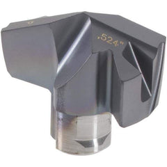 Iscar - Series ICP, 0.524" Diam Grade IC908 140° Replaceable Drill Tip - Carbide, TiAlN Finish, 13 Seat Size, Through Coolant - Apex Tool & Supply