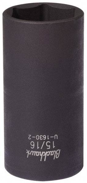 Blackhawk by Proto - 3/8" Drive 7/8" Deep Impact Socket - 6 Points, 2-9/16" OAL - Apex Tool & Supply