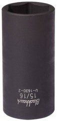 Blackhawk by Proto - 3/8" Drive 1" Deep Impact Socket - 6 Points, 2-9/16" OAL - Apex Tool & Supply