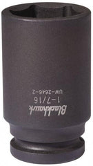 Blackhawk by Proto - 3/4" Drive 1-5/8" Deep Impact Socket - 6 Points, 3-3/8" OAL - Apex Tool & Supply