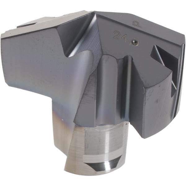 Iscar - Series ICM, 0.98" Diam Grade IC908 140° Replaceable Drill Tip - Carbide, TiAlN Finish, 24 Seat Size, Through Coolant - Apex Tool & Supply