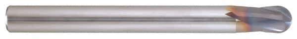 Niagara Cutter - 10mm Diam, 10mm LOC, 2 Flute Solid Carbide Ball End Mill - AlTiN Finish, Single End, 82mm OAL, 10mm Shank Diam, Spiral Flute - Apex Tool & Supply
