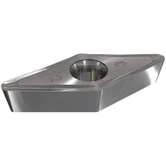 Iscar - VCMT331 SM Grade IC8250 Carbide Turning Insert - TiCN/Al2O3/TiN Finish, 35° Diamond, 3/8" Inscr Circle, 3/16" Thick, 1/64" Corner Radius - Apex Tool & Supply