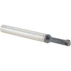 Iscar - 1/4-28 UNF, 0.197" Cutting Diam, 3 Flute, Solid Carbide Helical Flute Thread Mill - Internal Thread, 0.57" LOC, 2-1/2" OAL, 1/4" Shank Diam - Apex Tool & Supply