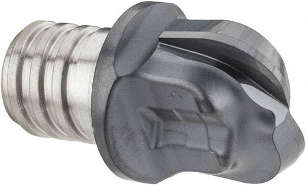Iscar - MM HT Grade IC908 Carbide Ball Nose Milling Tip Insert - TiAlN Finish, 2 Flutes, 3/4" Cutting Diam, 0.45" Depth of Cut, 0.68" Extension, 1/4" Cnr Rad - Apex Tool & Supply