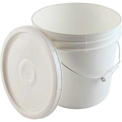 Dynalon Labware - 1 6-Piece 2 Gal 9.291" High, High-Density Polyethylene Round White Single Pail - Apex Tool & Supply